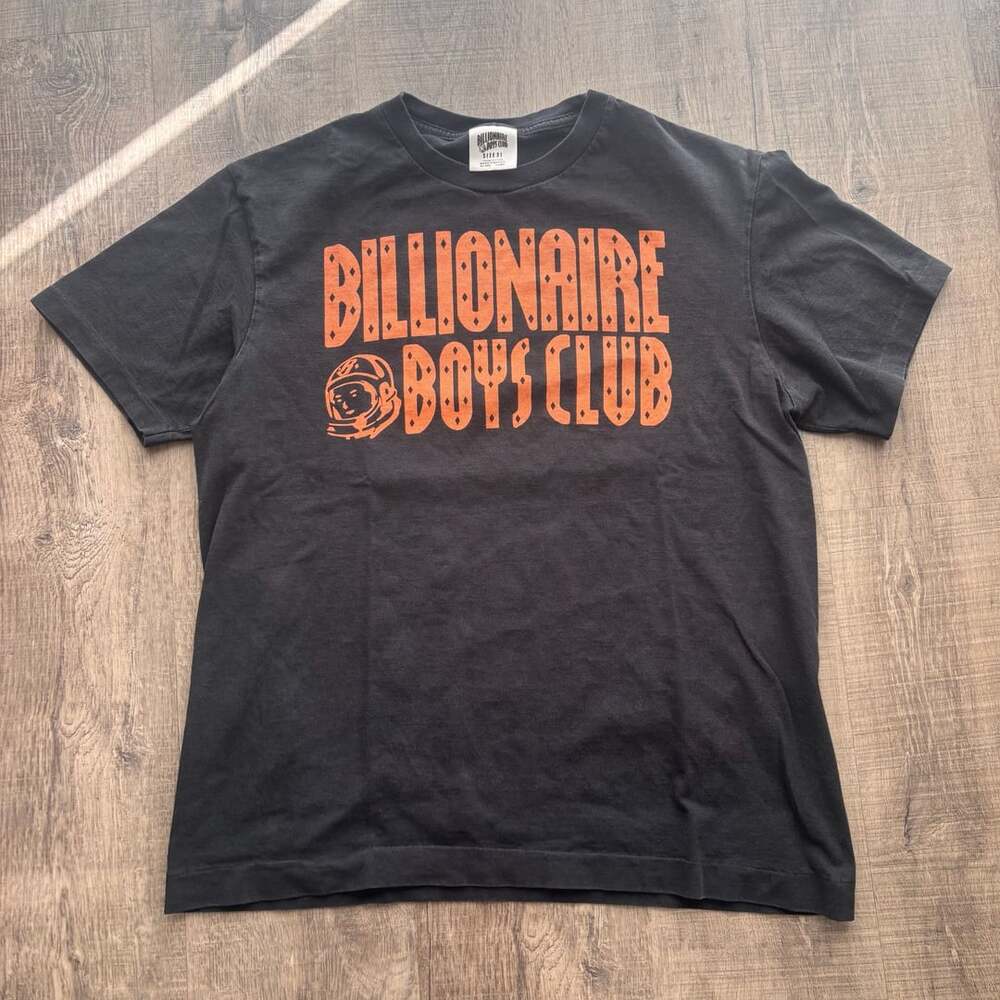 Billionaire Boys Club Black Orange Arch Logo Astronaut T-Shirt Size XL